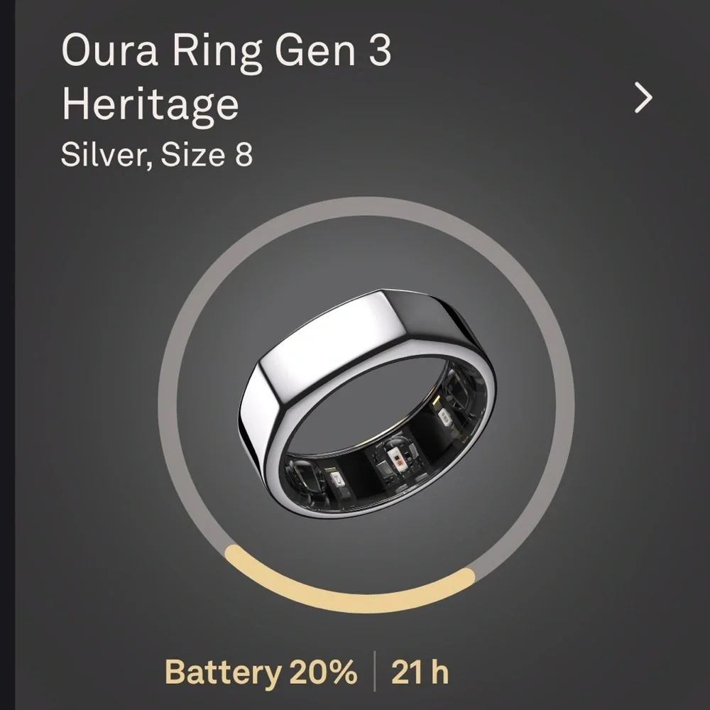 Oura Silver Heritage Smart Ring Wearable Ring